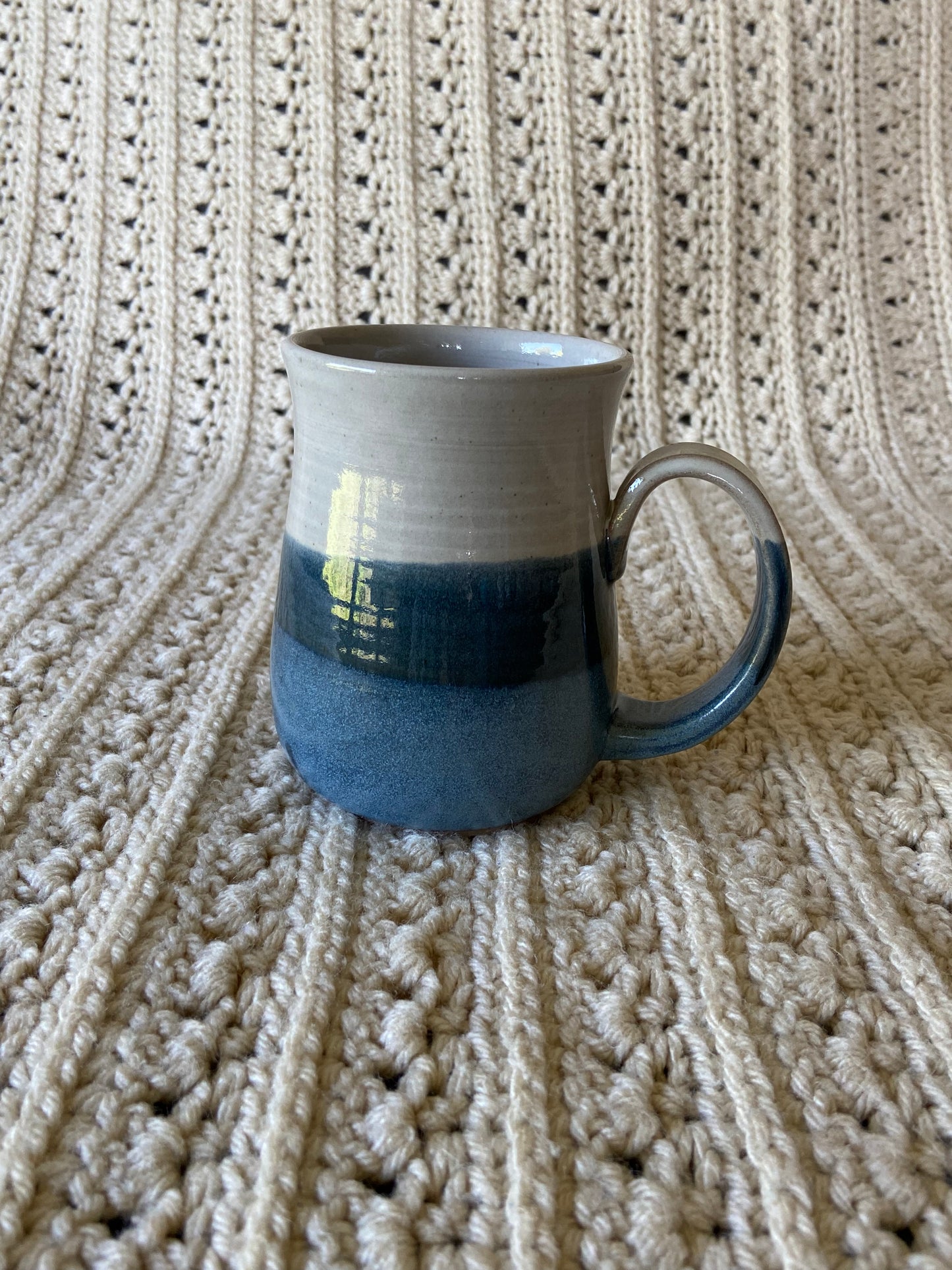 Slate Blue and Cream Mug