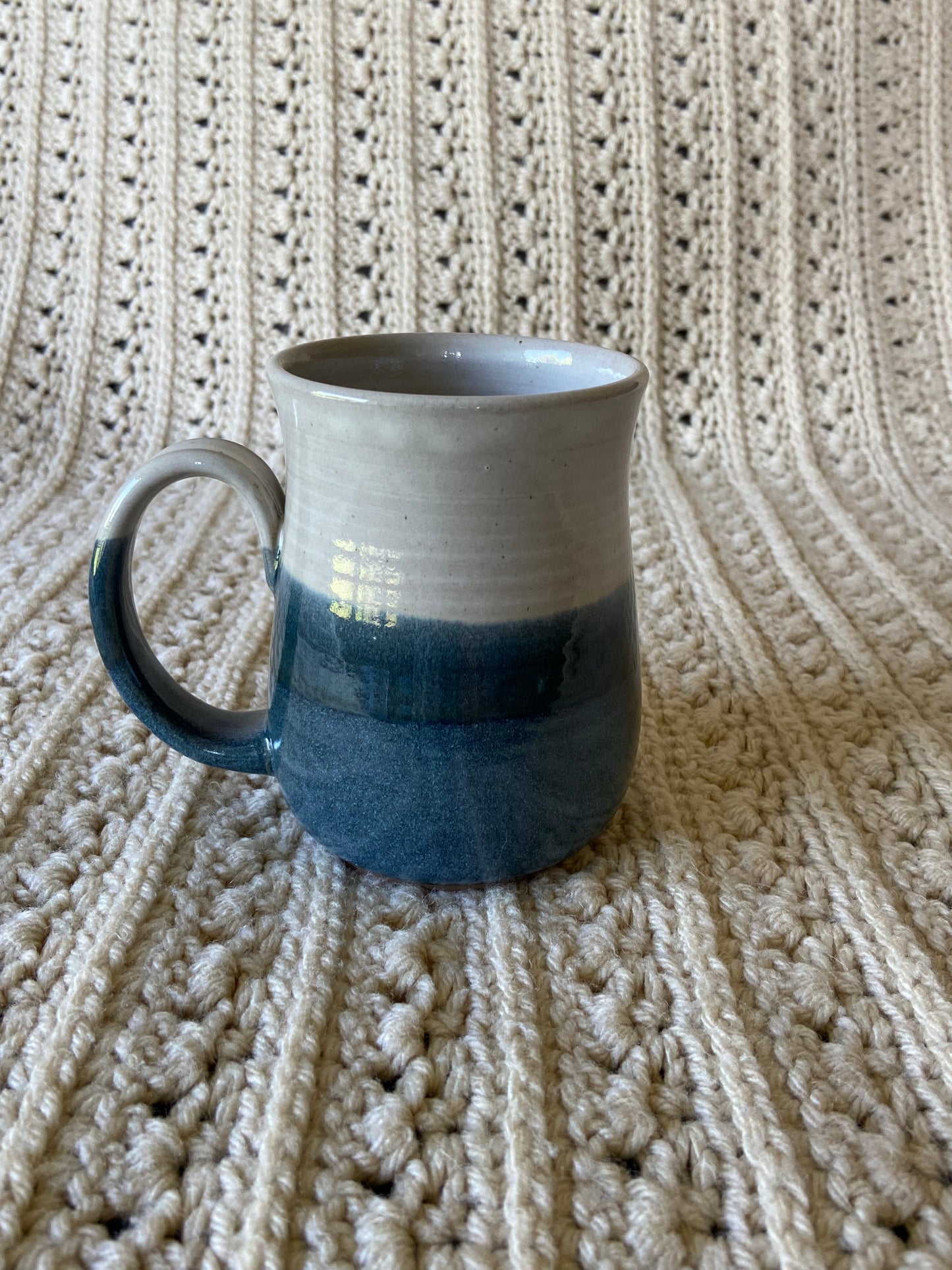 Slate Blue and Cream Mug