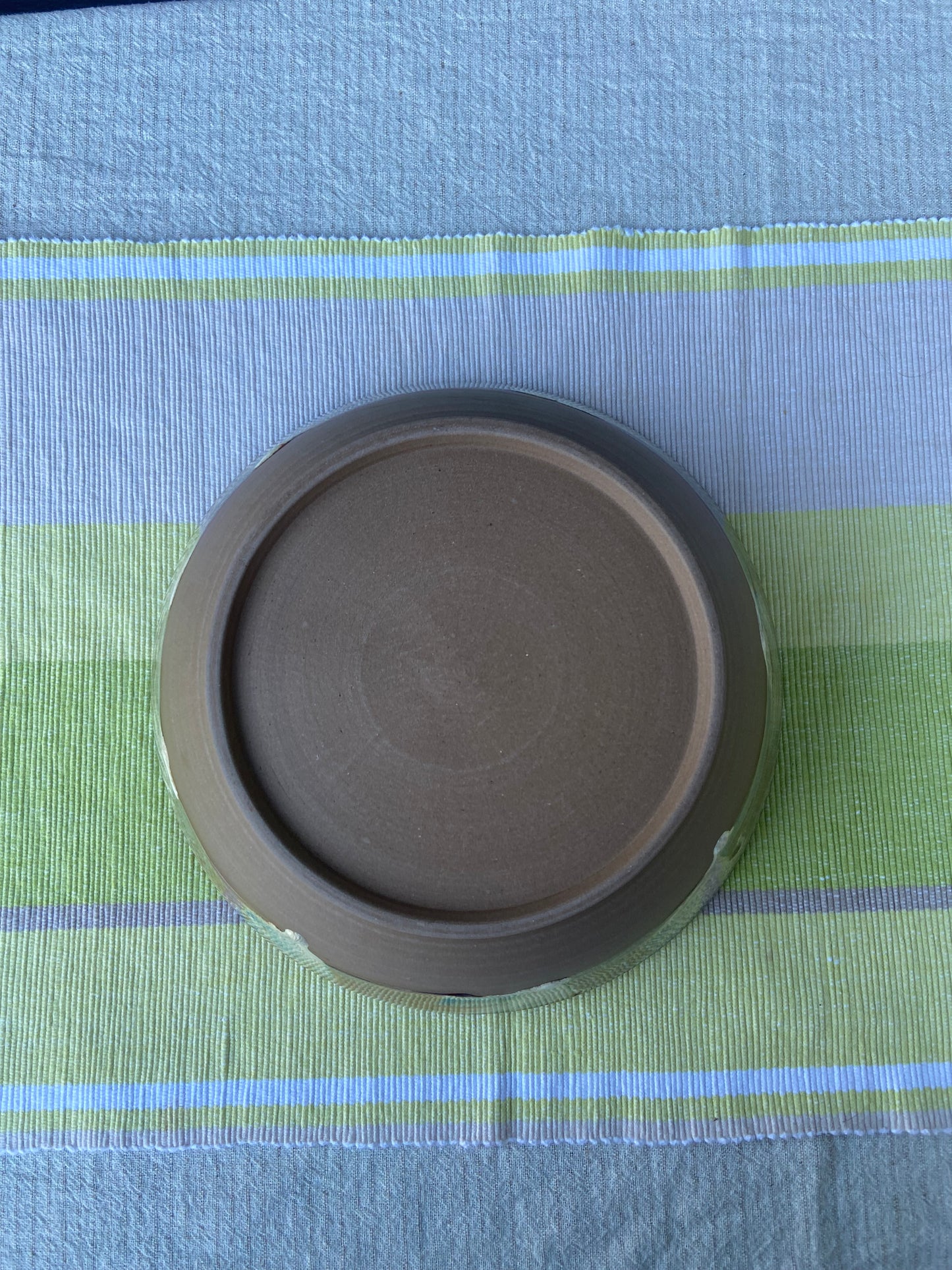 Cream and Rust Serving Bowl