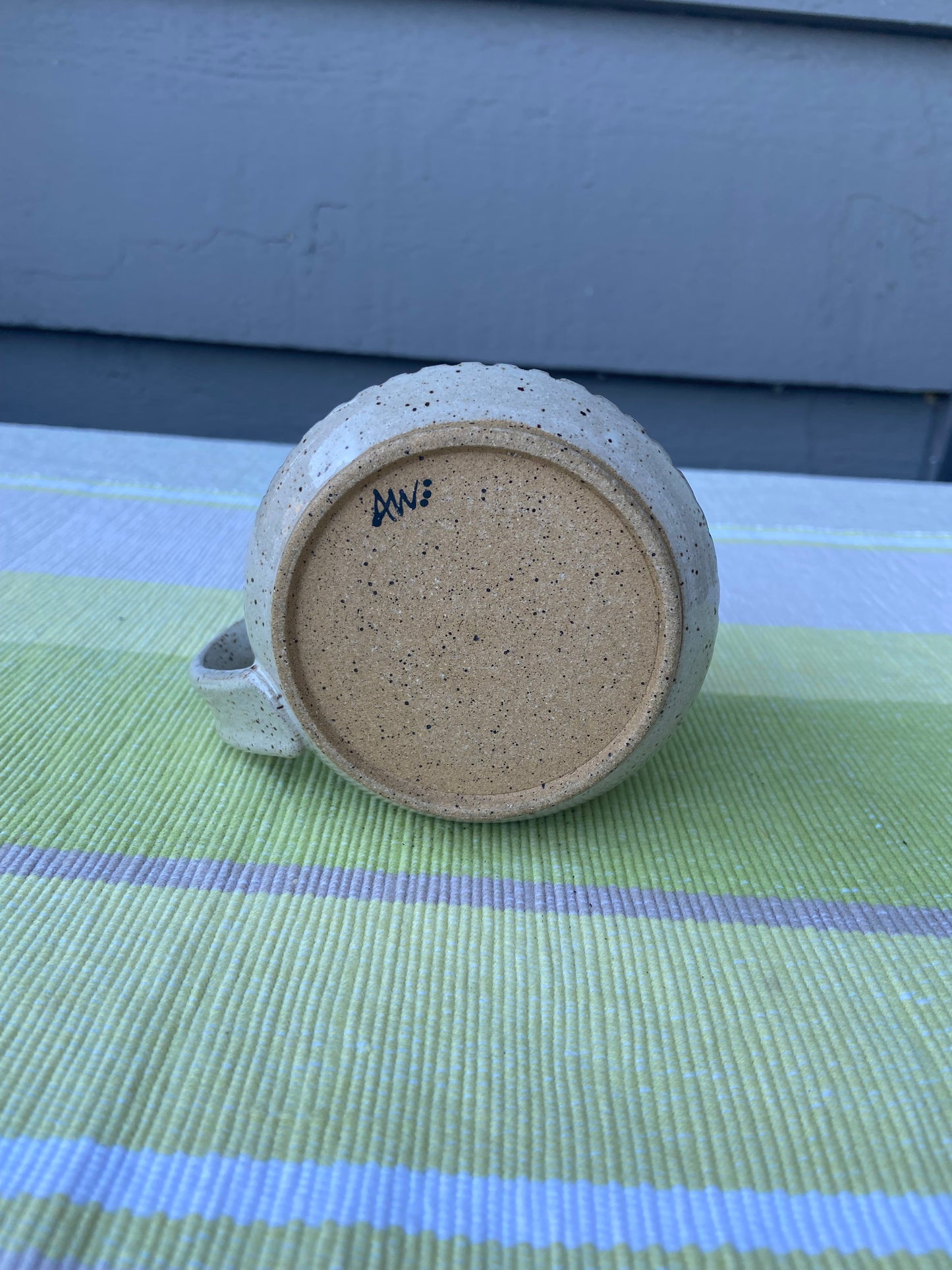 Cream Carved Mug