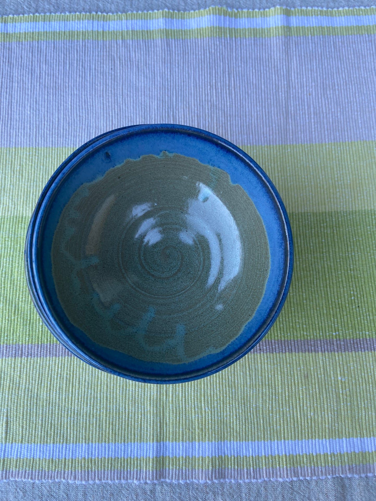 Green and Blue Dessert Bowl