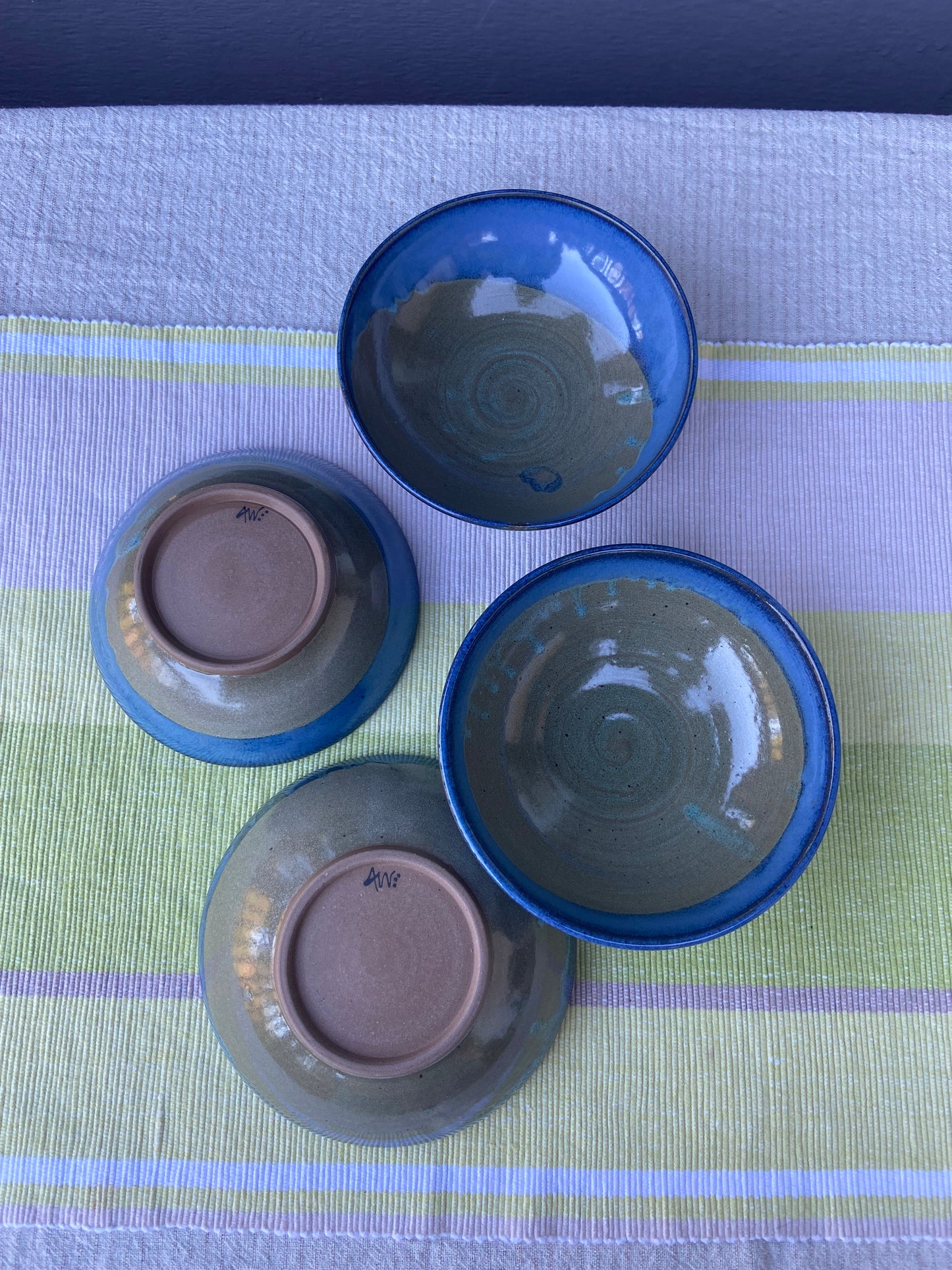 Green and Blue Dessert Bowl