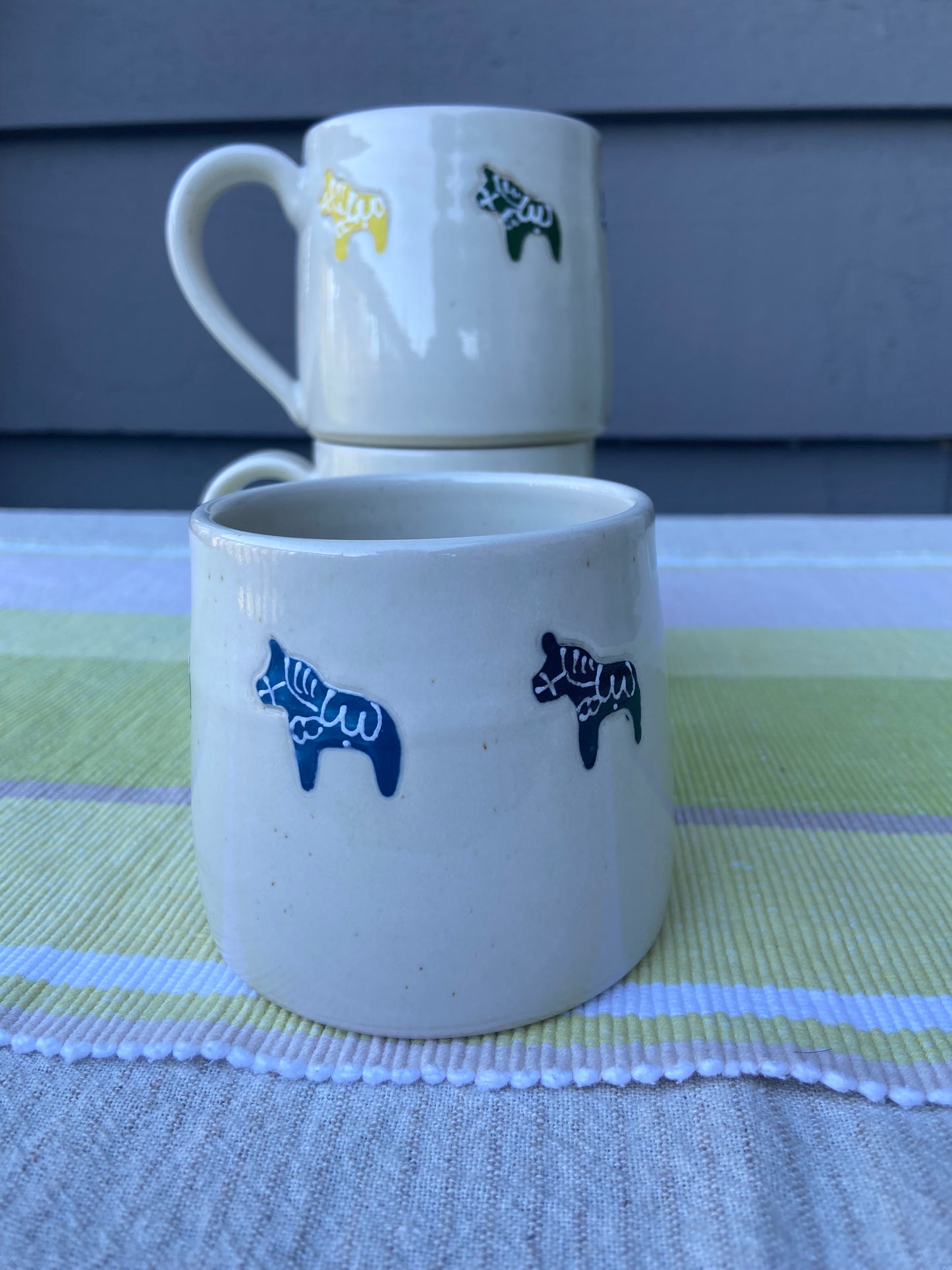 Small Multi-colored Dala Horse Mug