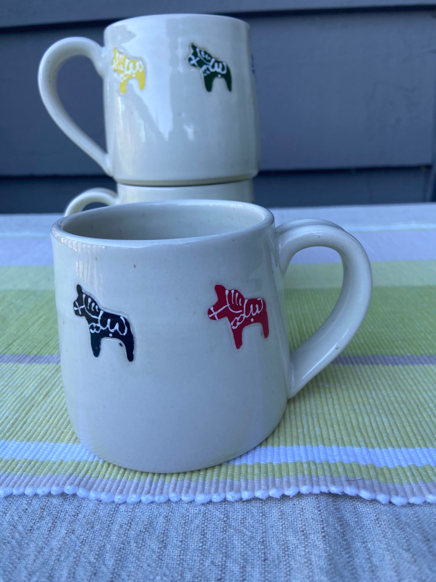 Small Multi-colored Dala Horse Mug