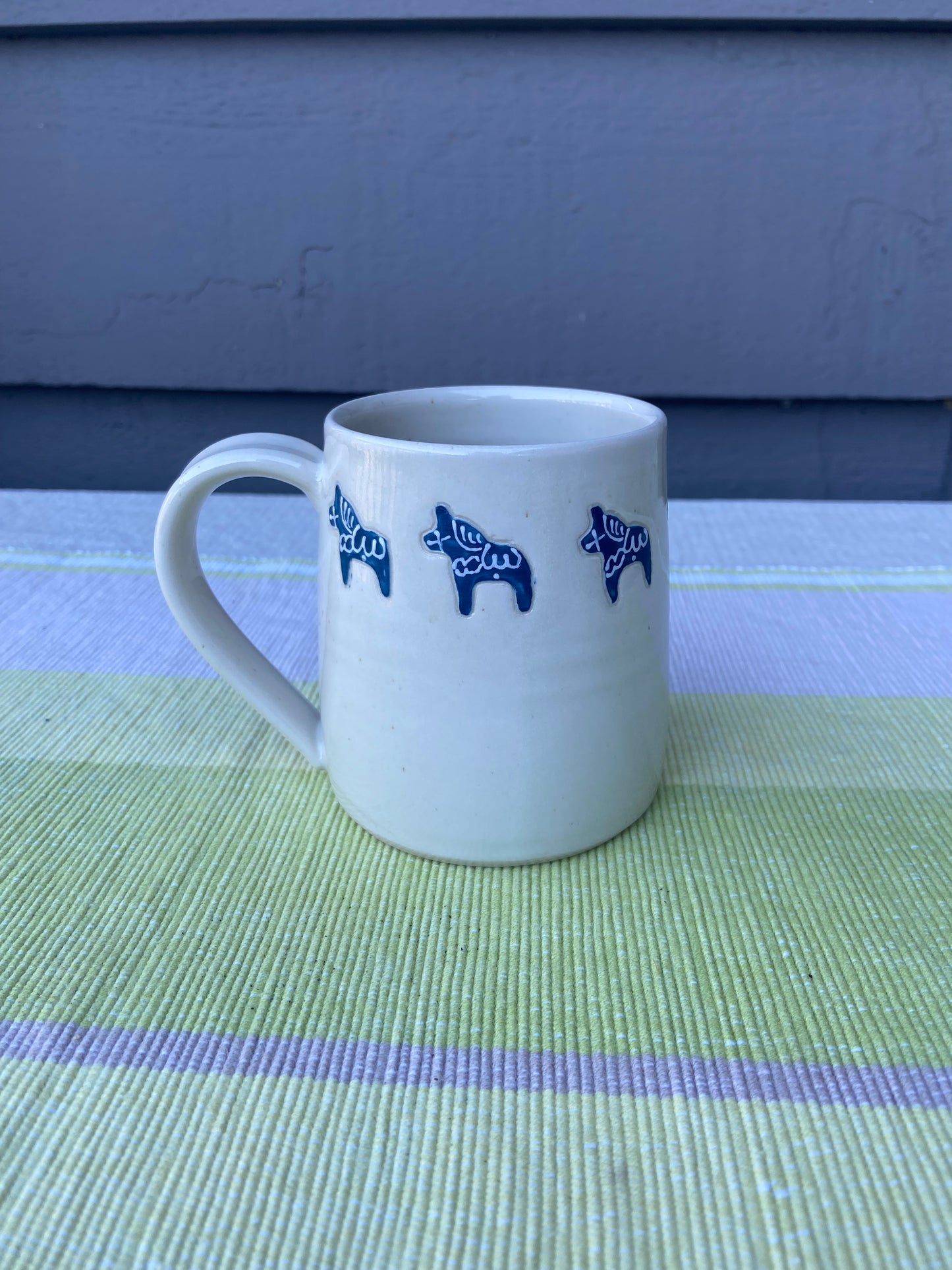Blue Dala Horse Mug 2