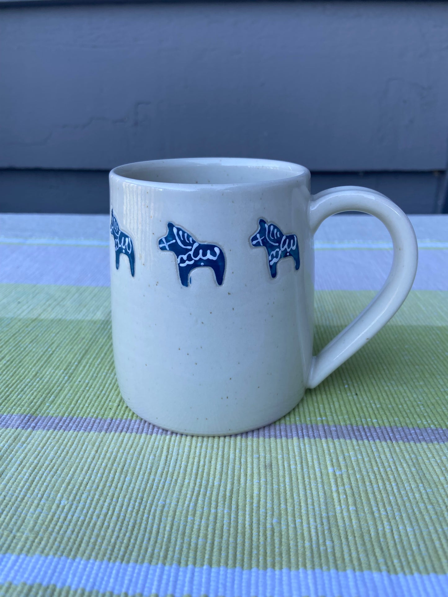 Blue Dala Horse Mug 2