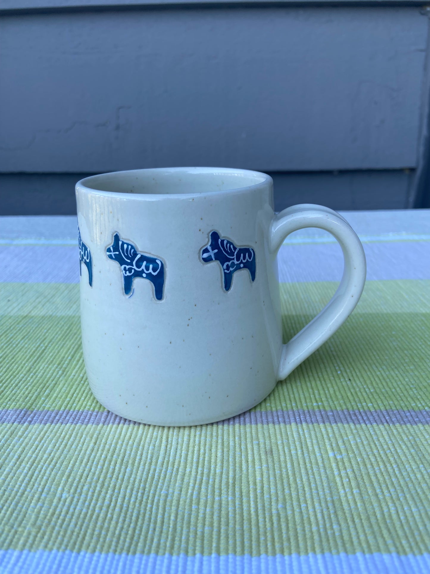 Blue Dala Horse Mug