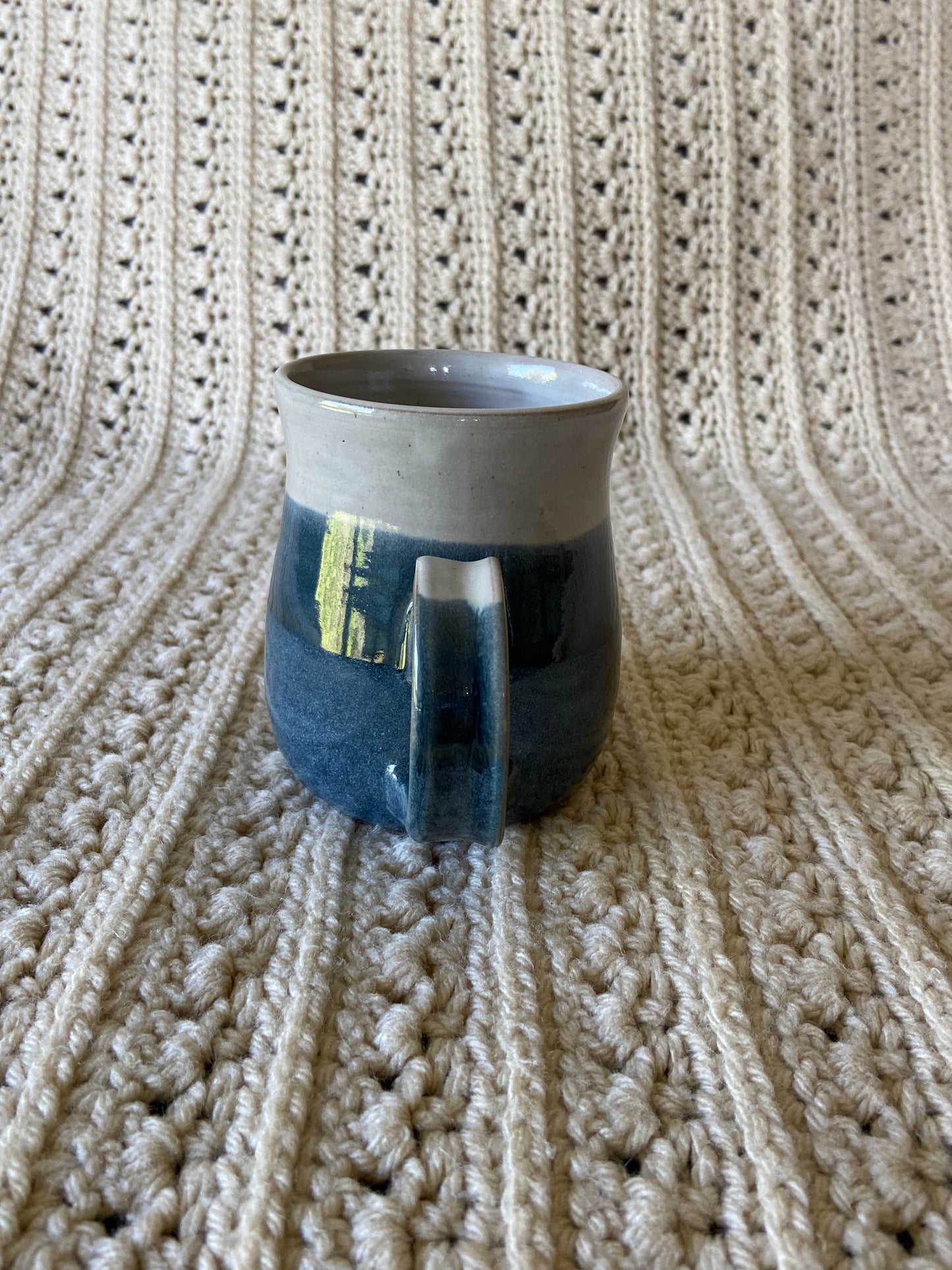Slate Blue and Cream Mug 3