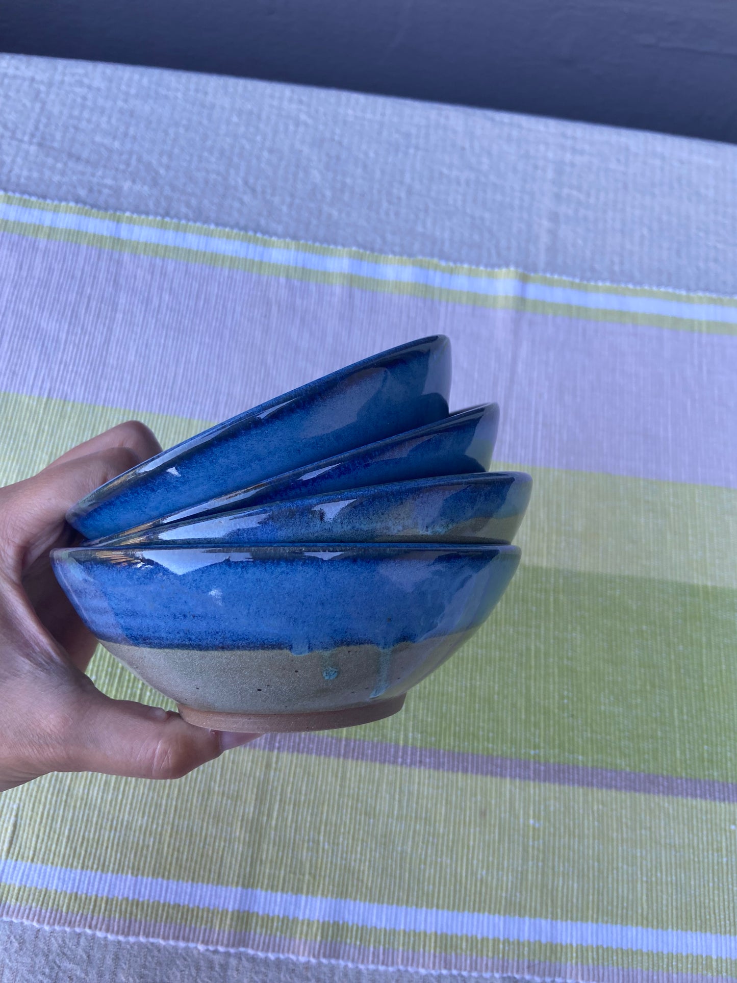 Green and Blue Dessert Bowl