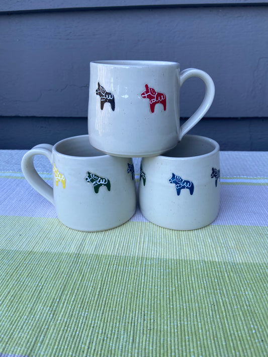 Small Multi-colored Dala Horse Mug
