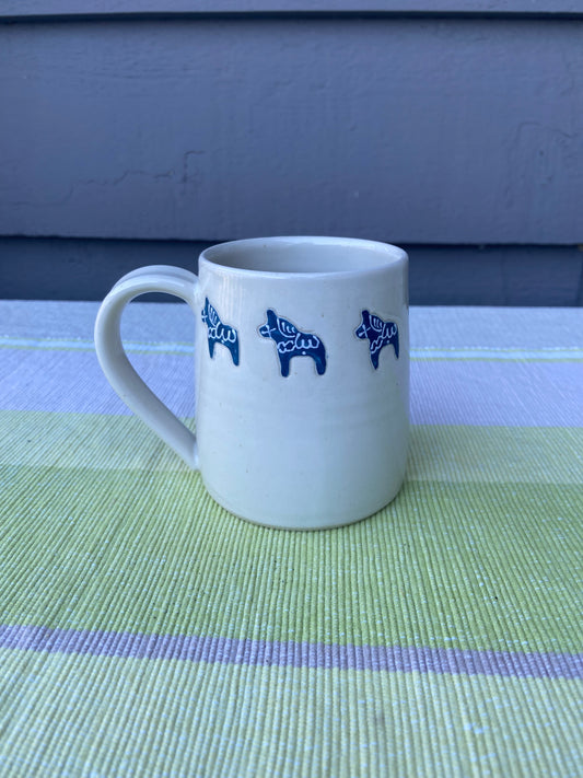 Blue Dala Horse Mug 2