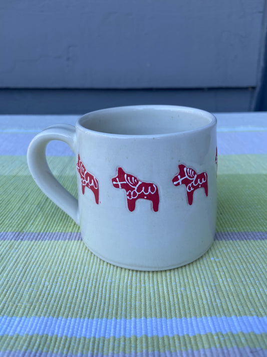 Small Red Dala Horse Mug