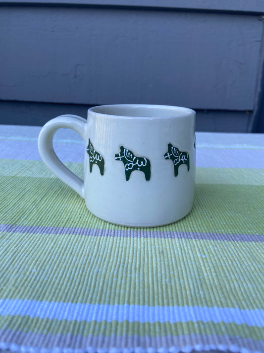 Small Green Dala Horse Mug