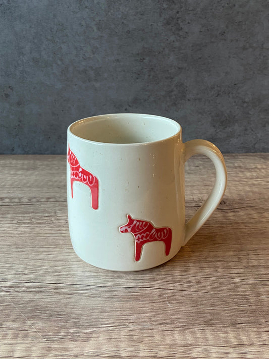 Red Dala Horse mug