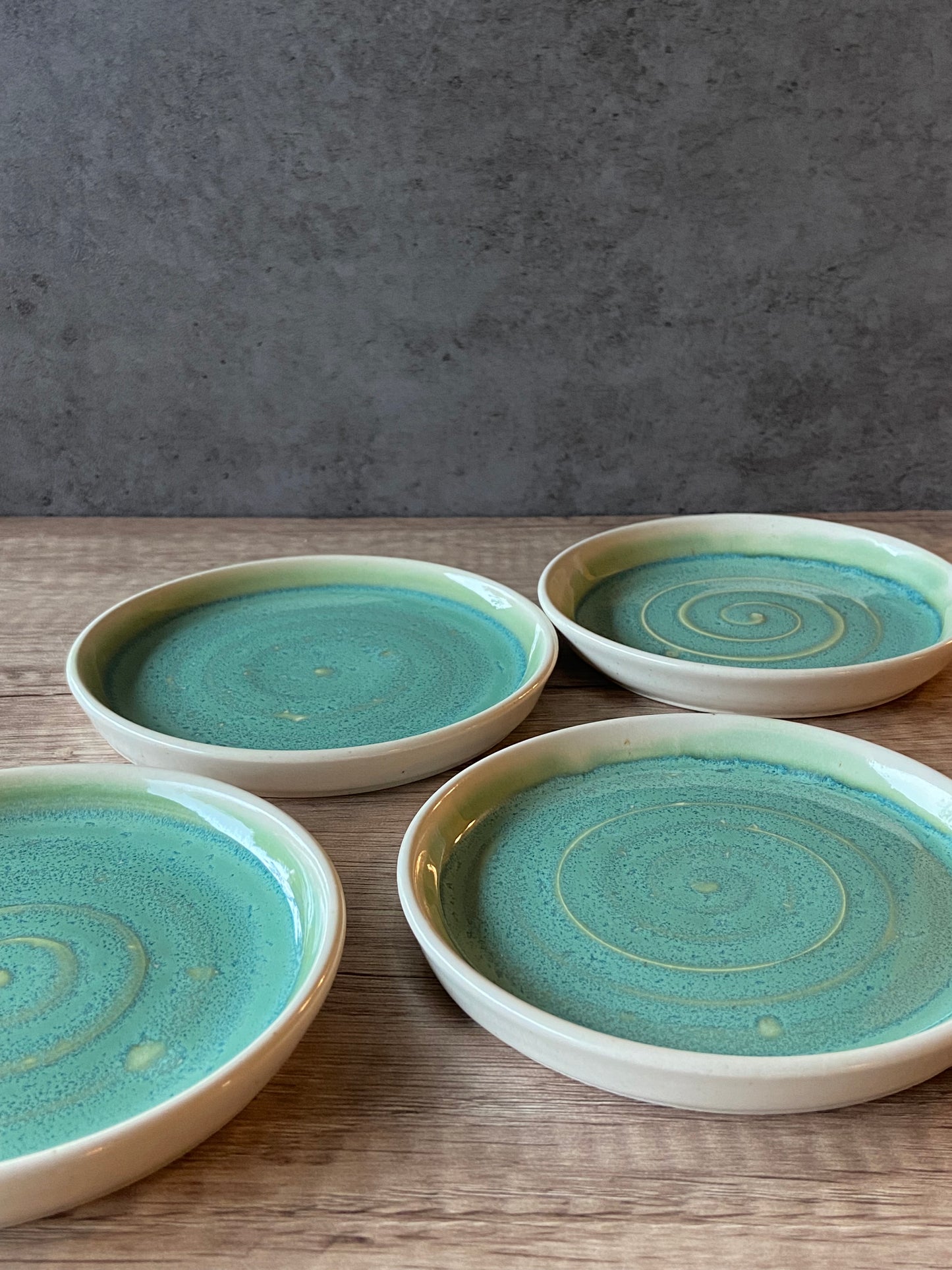 Small Seafoam Bread Plate