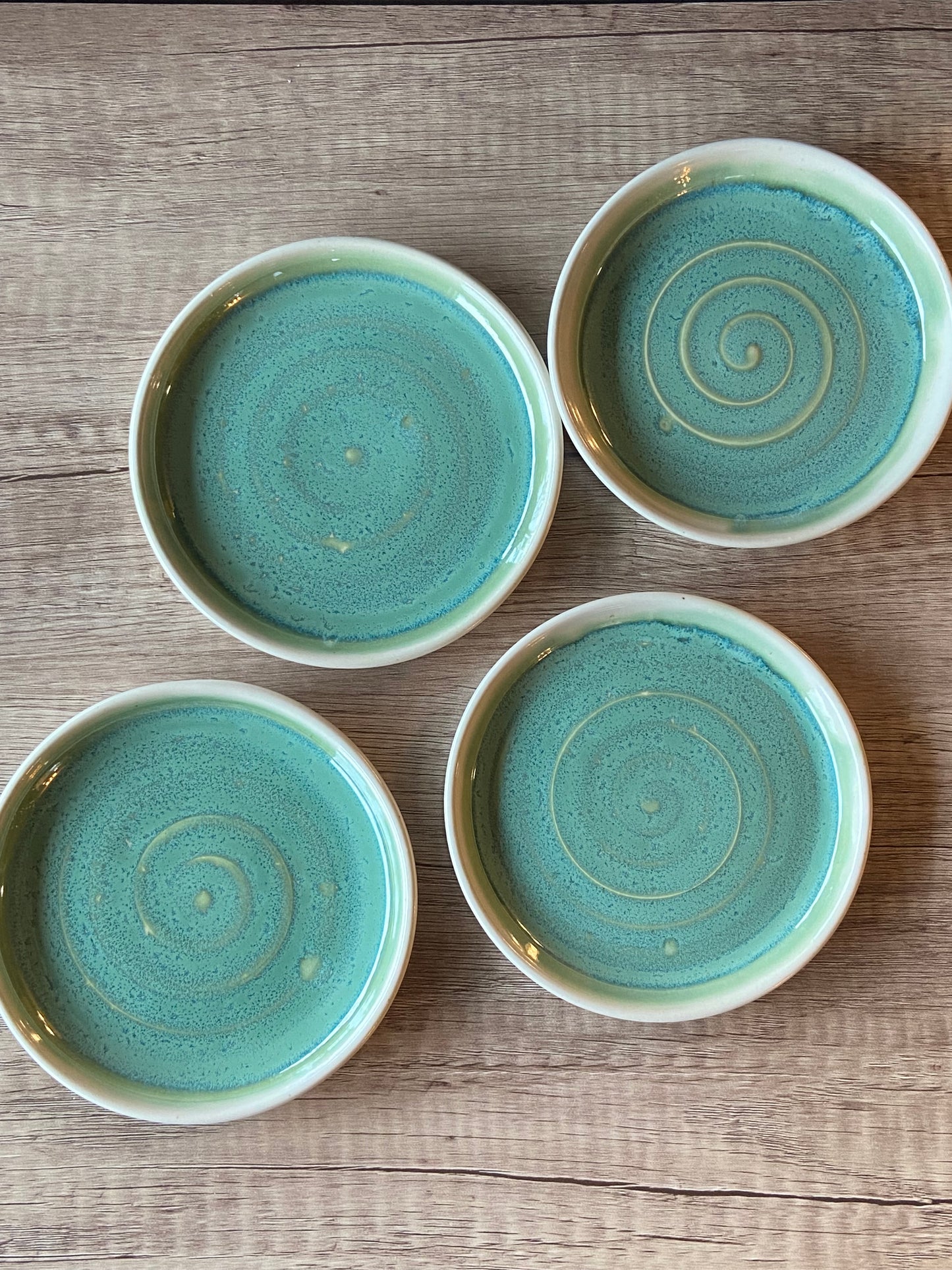 Small Seafoam Bread Plate