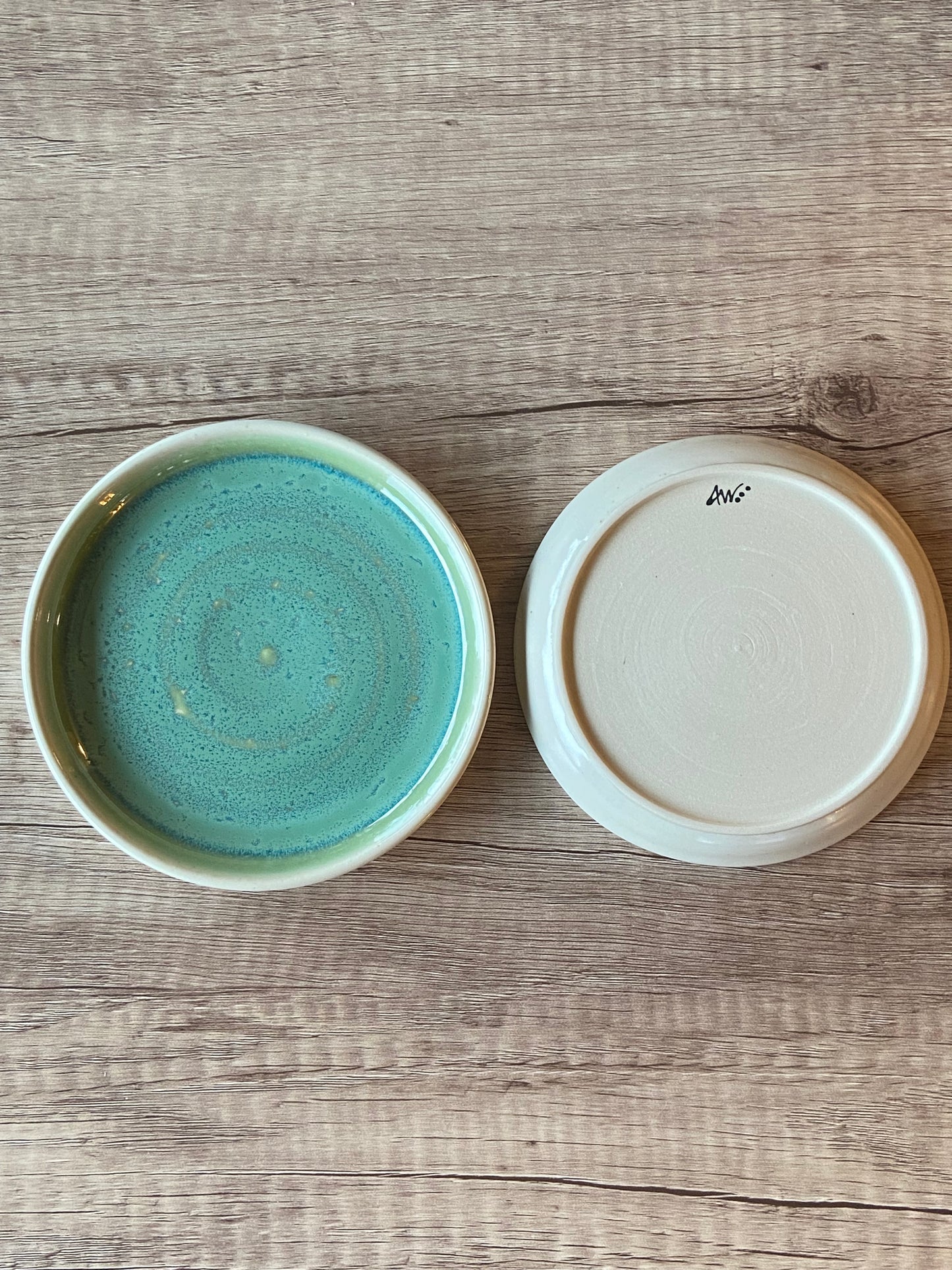 Small Seafoam Bread Plate